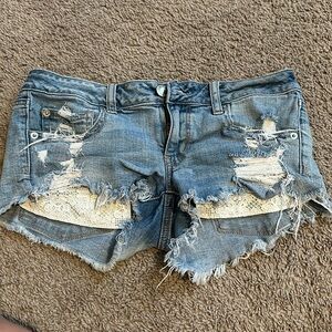 American Eagle Super Low Shortie Shorts